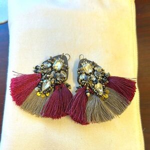 Elegant Tassel Earrings with Beaded Accents
